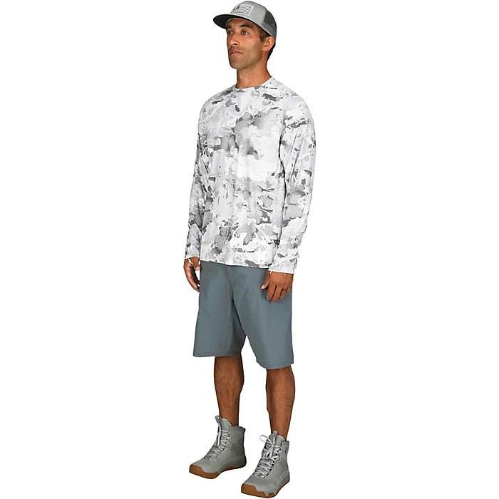 Hot Sale ๐ Simms Men's SolarFlex Print LS Crewneck ๐งจ - Image 3